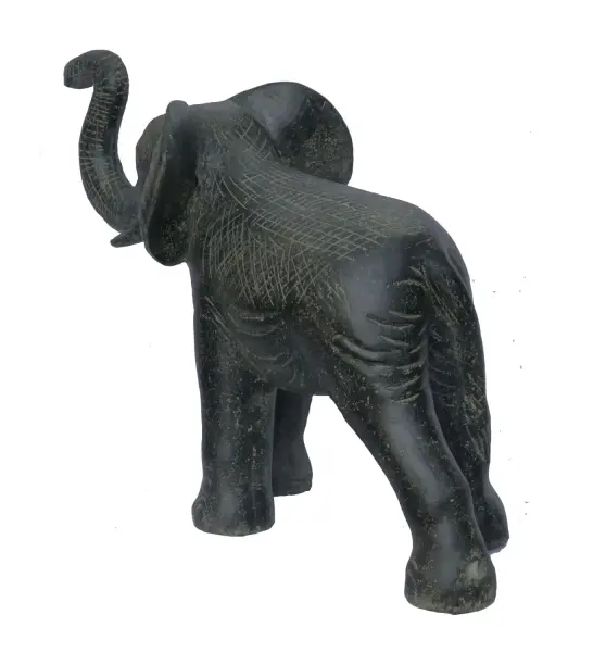 Product image 4 of the product “Elephant, 105 cm Length | Cast stone, handcrafted & coloured ”
